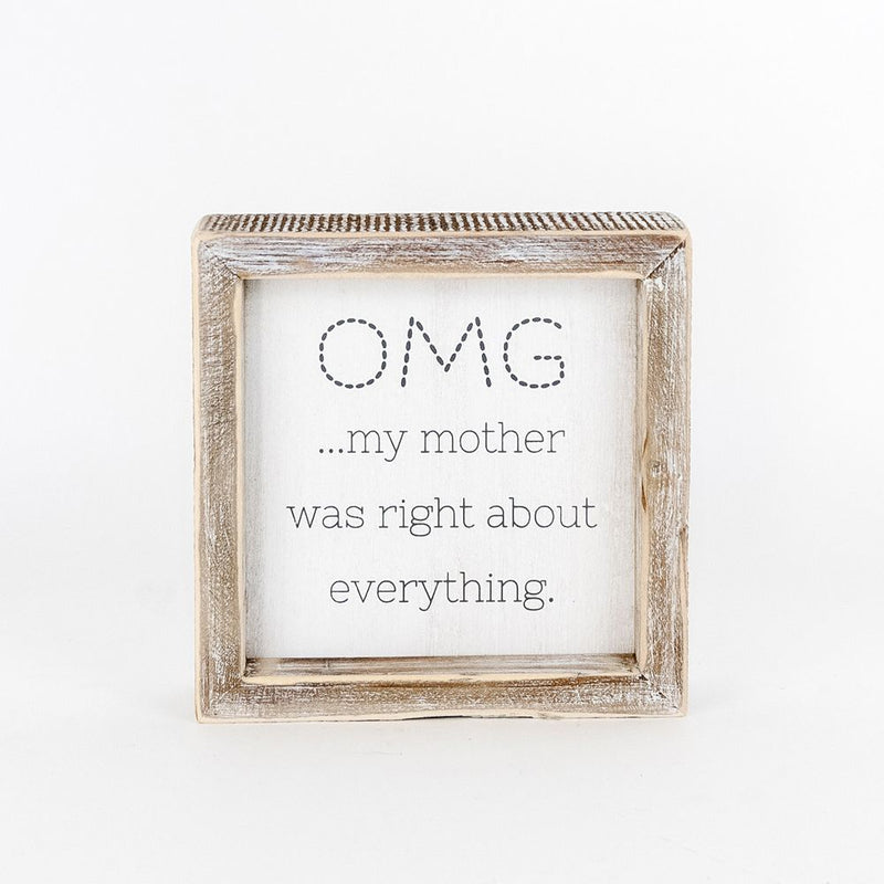 Yell/OMG Reversable Framed Sign