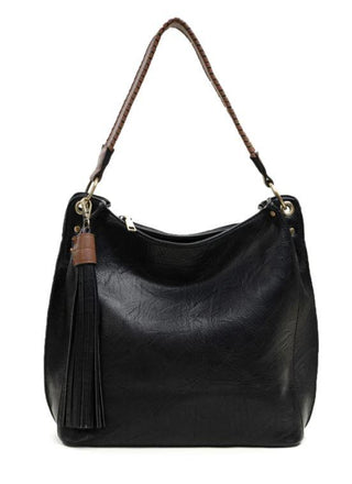 Amber Bag Braided Handle-Black