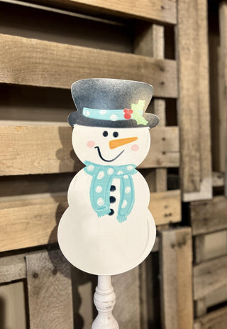 Aqua Snowman Topper