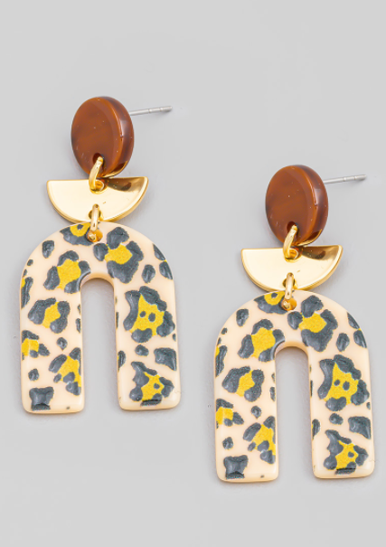 Arch Leopard Earring