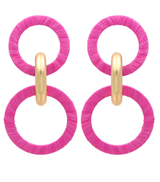 Aria Earrings Fuchsia
