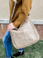 Aris Whipstich Crossbody Stone