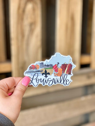 Around The Town Lou Sticker