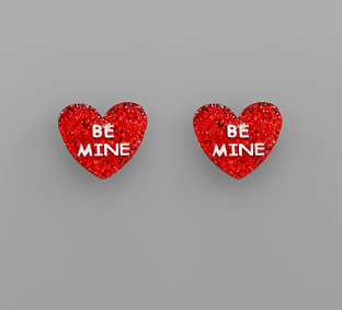 BE MINE Earrings Red