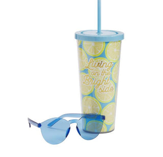 BLUE TUMBLER SUNGLASSES SET