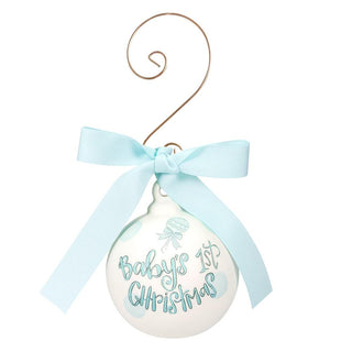 Baby 1st Xmas Ceramic Blue Orn
