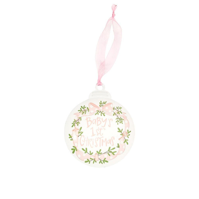 Baby 1st Xmas Pink Ornament