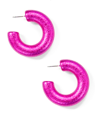 Bailey Hoop Earrings Fuschia