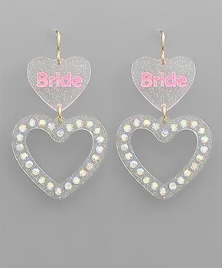 Barbie Bride Earrings Clear