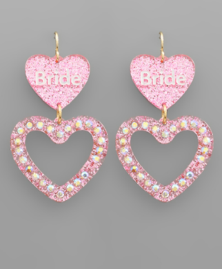 Barbie Bride Earrings Pink