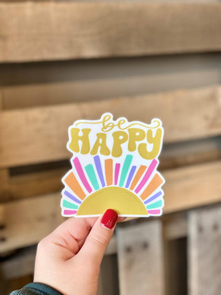 Be Happy Rainbow Sticker