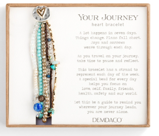 Beaded Love Bracelet- Turquoise