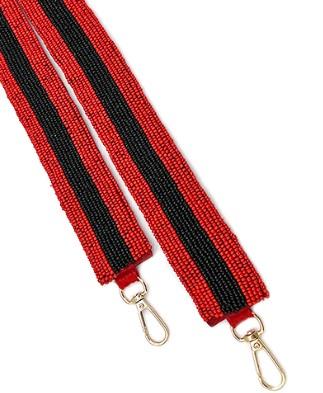 Beaded Purse Strap Red/Black