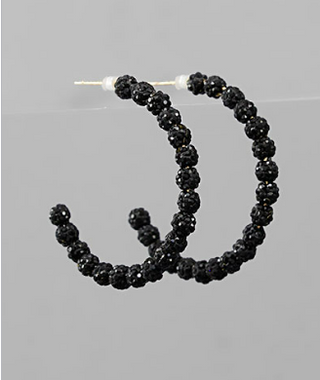 Beatrix Hoop Earring Black