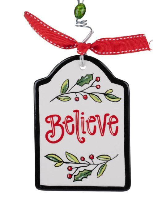 Believe Flat Ornament