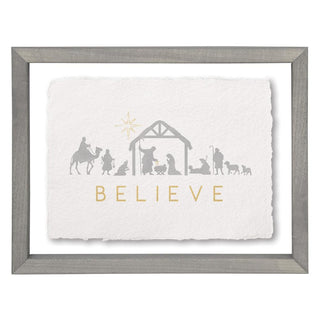 Believe Nativity Sign