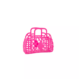 Berry Pink Mini Retro Basket