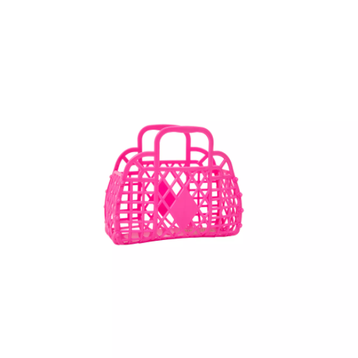 Berry Pink Mini Retro Basket