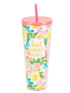 Best Mom Floral Tumbler