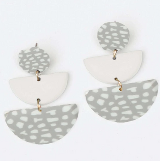 Bianca Spotted Gray Earrings