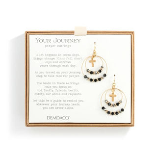 Black Beaded Prayer Earring