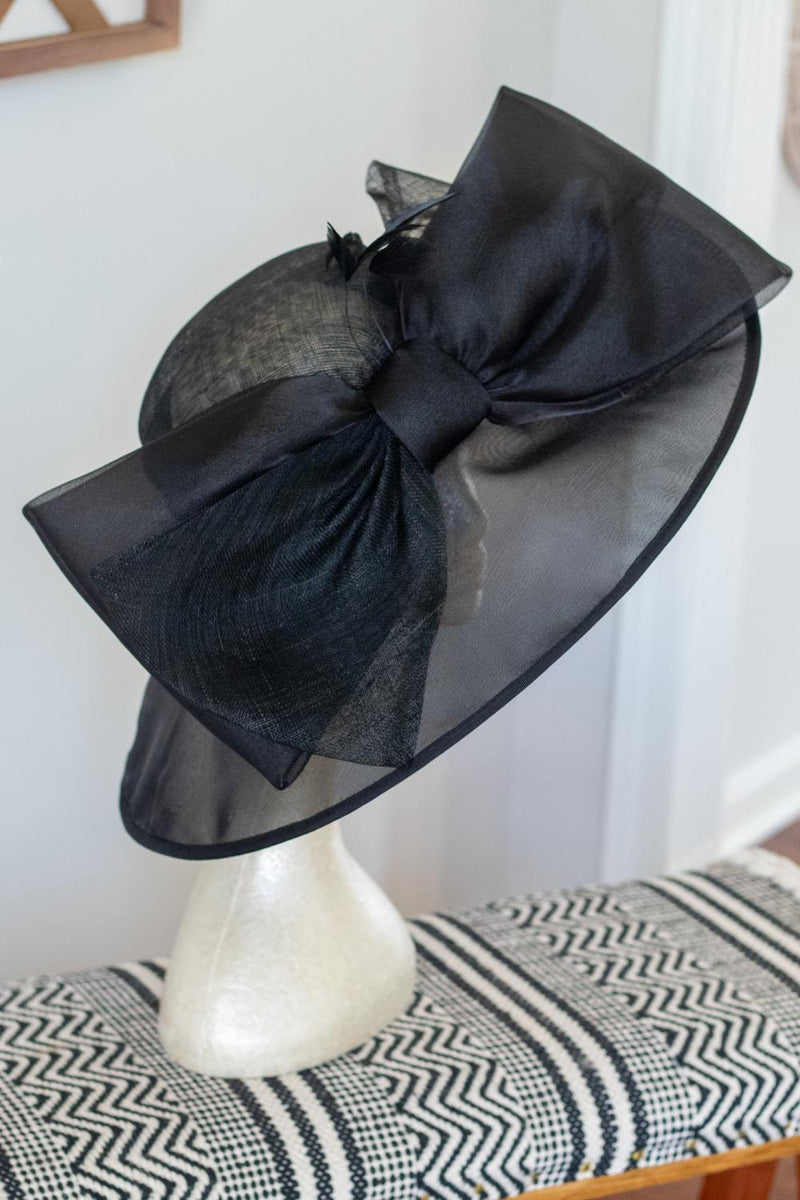 Black Big Bow Hat