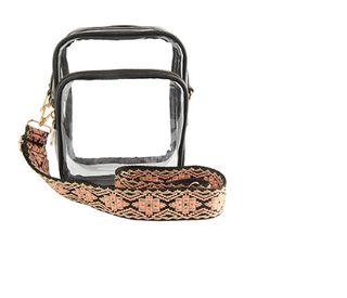 Black Clear Bag With Strap