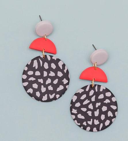 Black Dot Leslie Earring