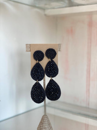 Black Drop Earring
