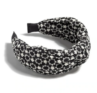 Black Embroidered Headband