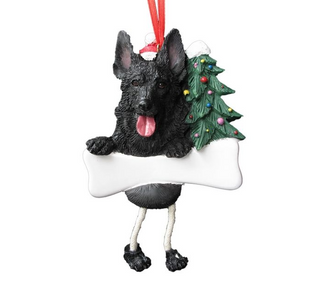 Black German Shephard Ornament