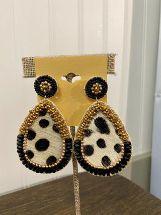 Black Glass Animal Earring