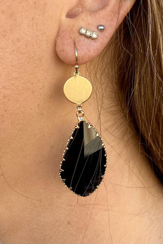 Black Leaf Earring