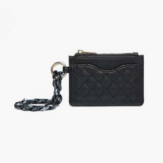 Black Quilted Wallet Wristlet
