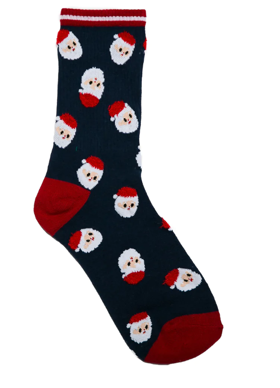 Black Santa Holiday Socks