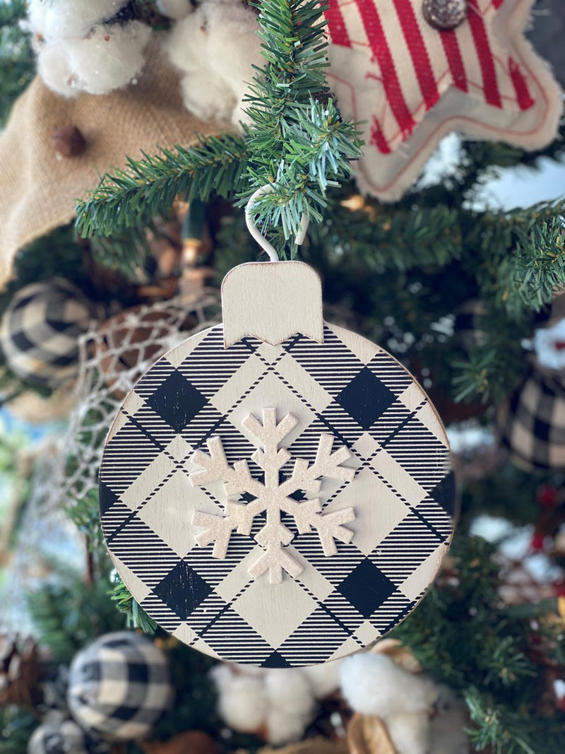 Black Snowflake Ornament