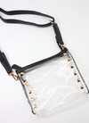 Black Stud Clear Crossbody