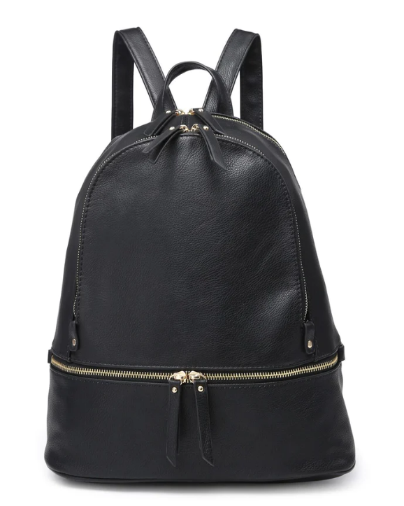 Black Triple Zip Backpack