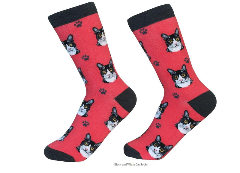 Black & White Cat Socks