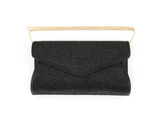 Black Woven Clutch