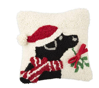 Black Xmas Dog Hook Pillow