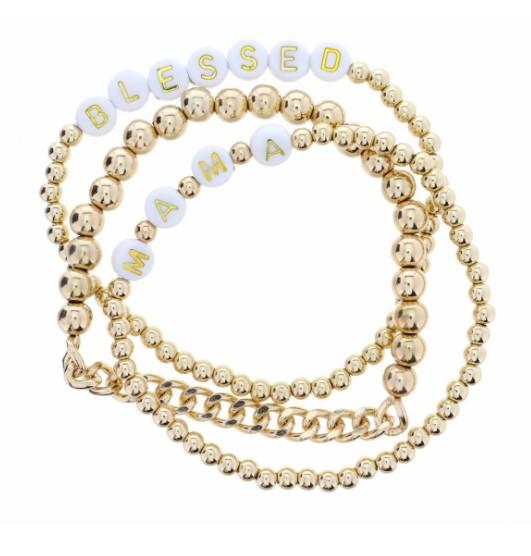 Blessed Mama Gold Bracelet