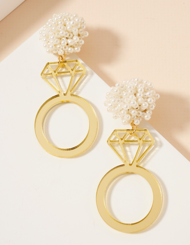 Bling Ring Earrings Gold
