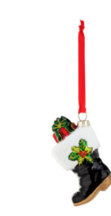 Blown Glass Mini Santa Ornament