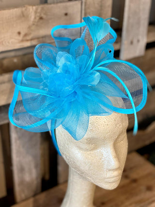 Blue Bold Flower Fascinator