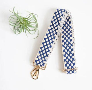 Blue & Cream Dot Strap