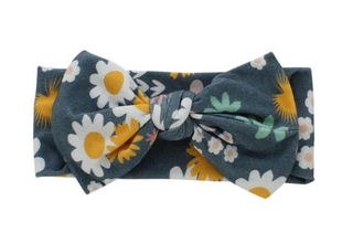 Blue Daisy Hair Bow