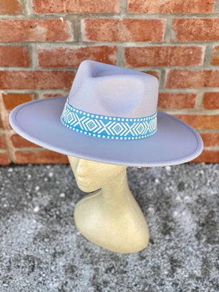 Blue Hat With Aztec