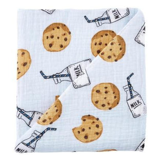 Blue Milk Muslin Swaddle