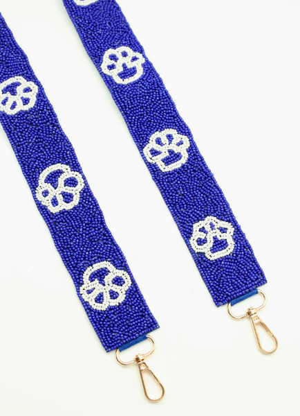 Wide Purse Strap - Custom Beaded Tiger Stripe- You Choose The Colors